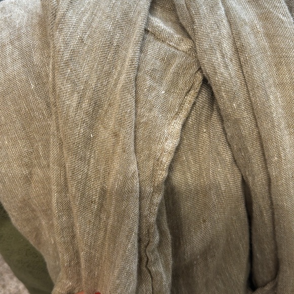 Eileen Fisher linen open drapey oatmeal linen tunic small - Picture 9 of 11